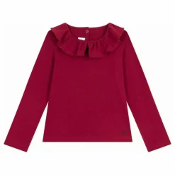 Clearance T-shirt Col Volants Coton Bio | Enfant Blouses, T-Shirts