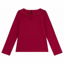 Clearance T-shirt Col Volants Coton Bio | Enfant Blouses, T-Shirts