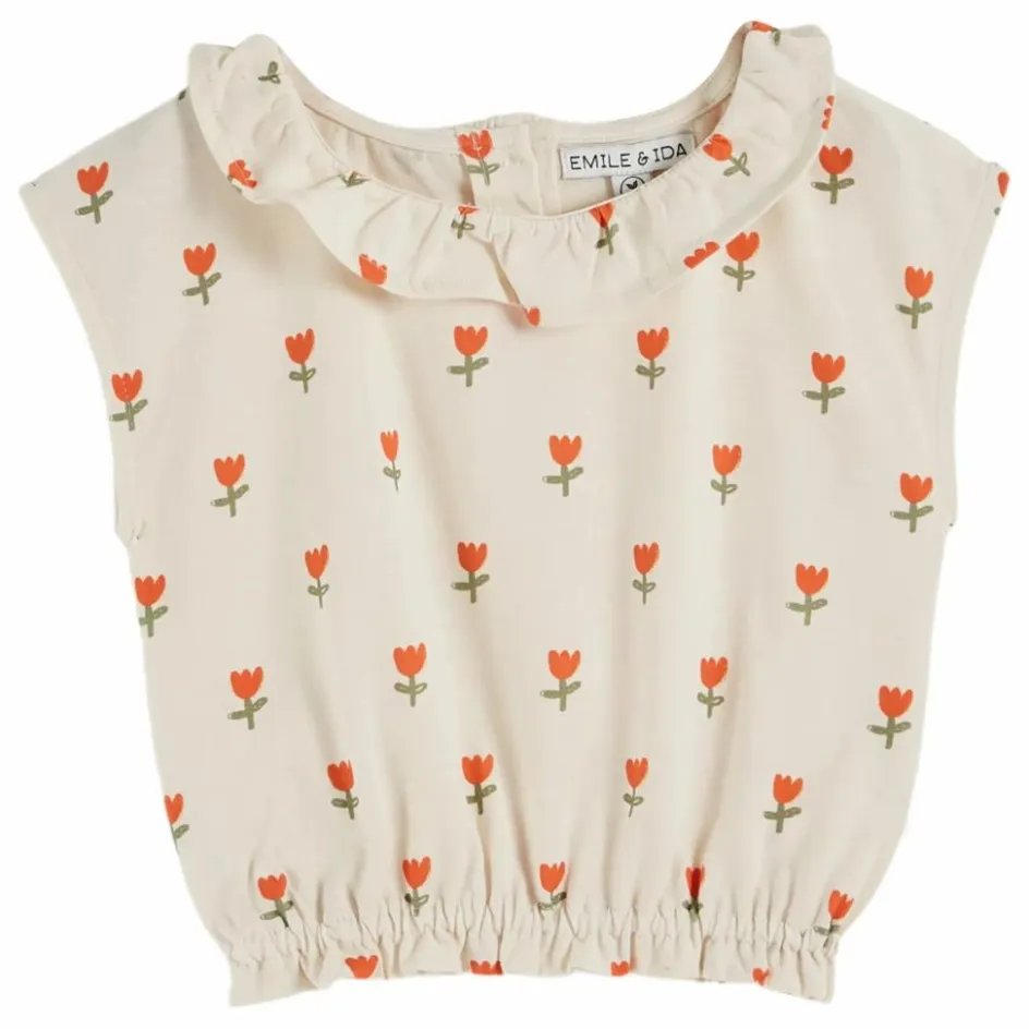 Emile et Ida T-Shirt Collerette Grande Tulipe ||Enfant Blouses, T-Shirts