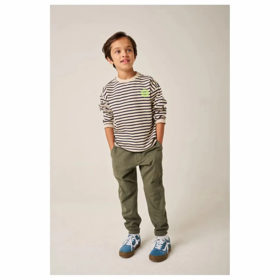 Sale Tumble N'Dry T-shirt Concrete Rayé Coton Bio | Bleu nuit