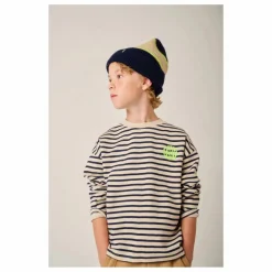 Sale Tumble N'Dry T-shirt Concrete Rayé Coton Bio | Bleu nuit
