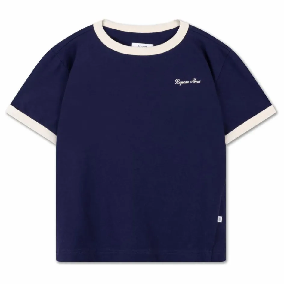 Sale Repose AMS T-shirt Coton Bio | Bleu marine