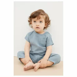 the new society T-Shirt Coton Bio Olivia | Bleu