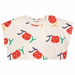 Hot Bobo Choses T-Shirt Crop Joy Coton Bio | Ecru