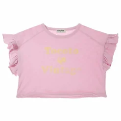 Discount Tocoto Vintage T-shirt Crop Volants | Lilas tLilas