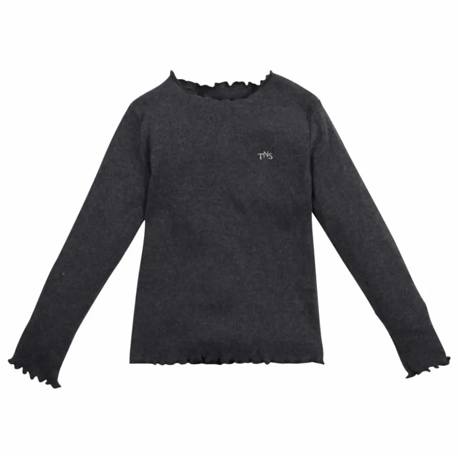Outlet the new society T-shirt Côtelé | Gris foncé