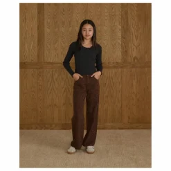 Online Rylee + Cru T-shirt Côtelé | Noir