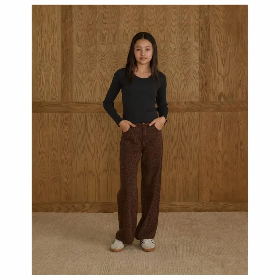 Online Rylee + Cru T-shirt Côtelé | Noir