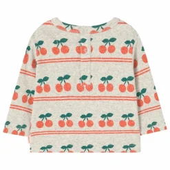 Best Tinycottons T-shirt Côtelé Cerises Coton Bio Bébé | Crème