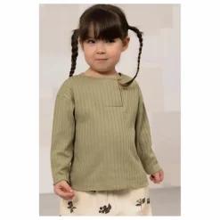 Online Studio Bohème T-shirt Côtelé Orso Coton Bio | Vert kaki clair