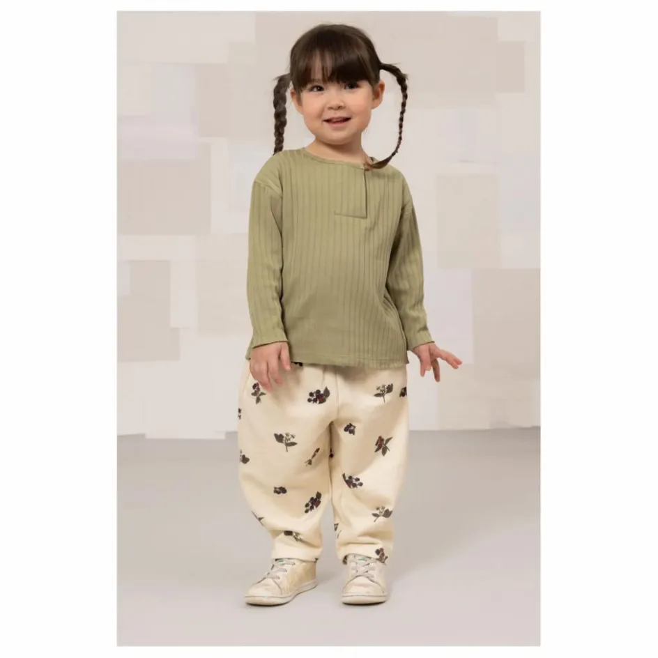 Online Studio Bohème T-shirt Côtelé Orso Coton Bio | Vert kaki clair