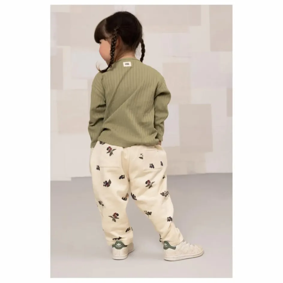 Online Studio Bohème T-shirt Côtelé Orso Coton Bio | Vert kaki clair