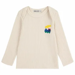 Bobo Choses T-shirt Côtelé Train Coton Bio | Ecru