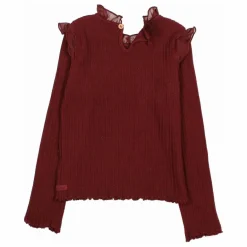 Búho T-shirt Côtelé Volants ||Enfant Blouses, T-Shirts
