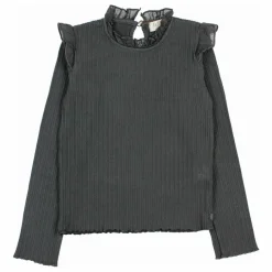 Búho T-shirt Côtelé Volants ||Enfant Blouses, T-Shirts