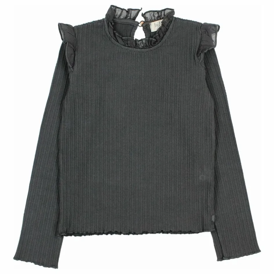 Búho T-shirt Côtelé Volants ||Enfant Blouses, T-Shirts