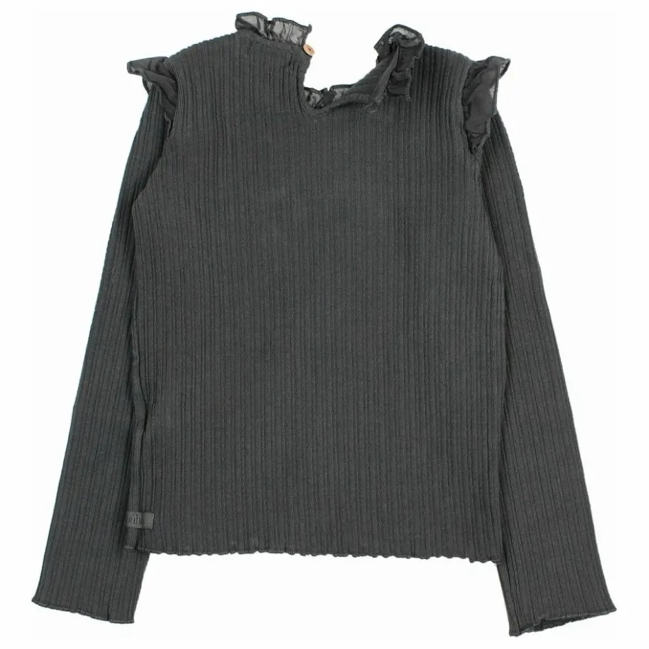 Búho T-shirt Côtelé Volants ||Enfant Blouses, T-Shirts