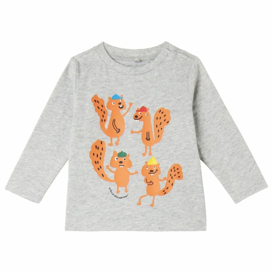 Discount Stella McCartney Kids T-shirt Ecureuils | Gris chiné