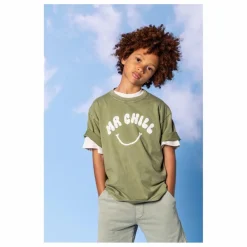 Discount Hundred Pieces T-shirt Finn Coton Bio | Vert kaki
