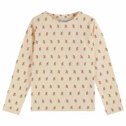Best Emile et Ida T-shirt Fleuri Coton Bio | Ecru