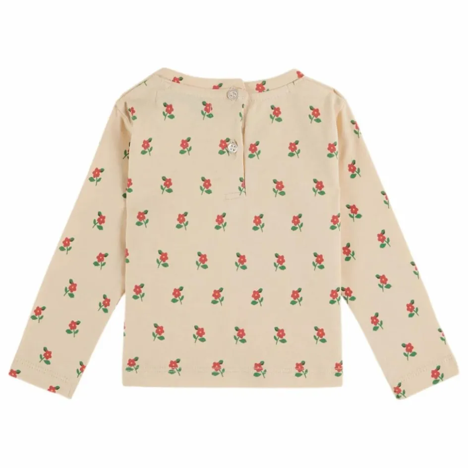 Best Emile et Ida T-shirt Fleuri Coton Bio | Ecru