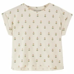 Hot T-Shirt Fleurs Douce Coton Bio | Enfant Blouses, T-Shirts|Blouses, T-Shirts