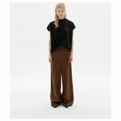 Clearance Thinking Mu T-shirt Flower Cord Volta Coton Bio | Noir