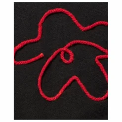 Clearance Thinking Mu T-shirt Flower Cord Volta Coton Bio | Noir