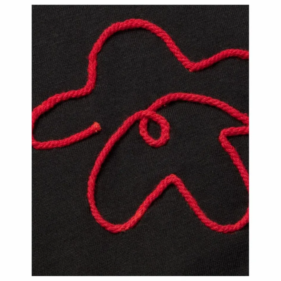 Clearance Thinking Mu T-shirt Flower Cord Volta Coton Bio | Noir