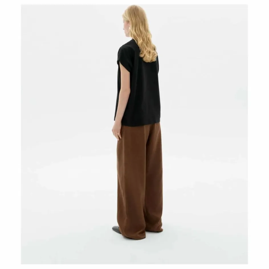 Clearance Thinking Mu T-shirt Flower Cord Volta Coton Bio | Noir