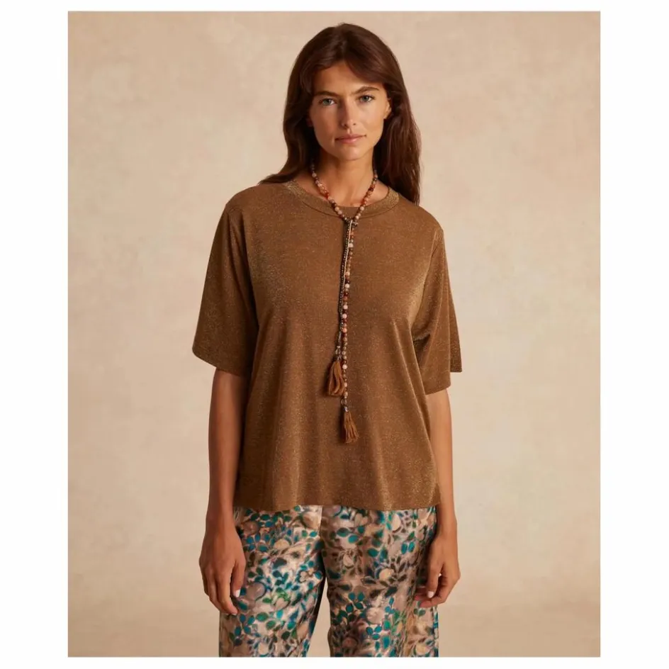 Femme Momoni Tee-Shirts, Polos*T-shirt Iora Métallisé |