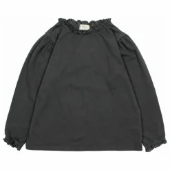 Clearance Búho T-shirt Lace Coton Bio | Gris anthracite