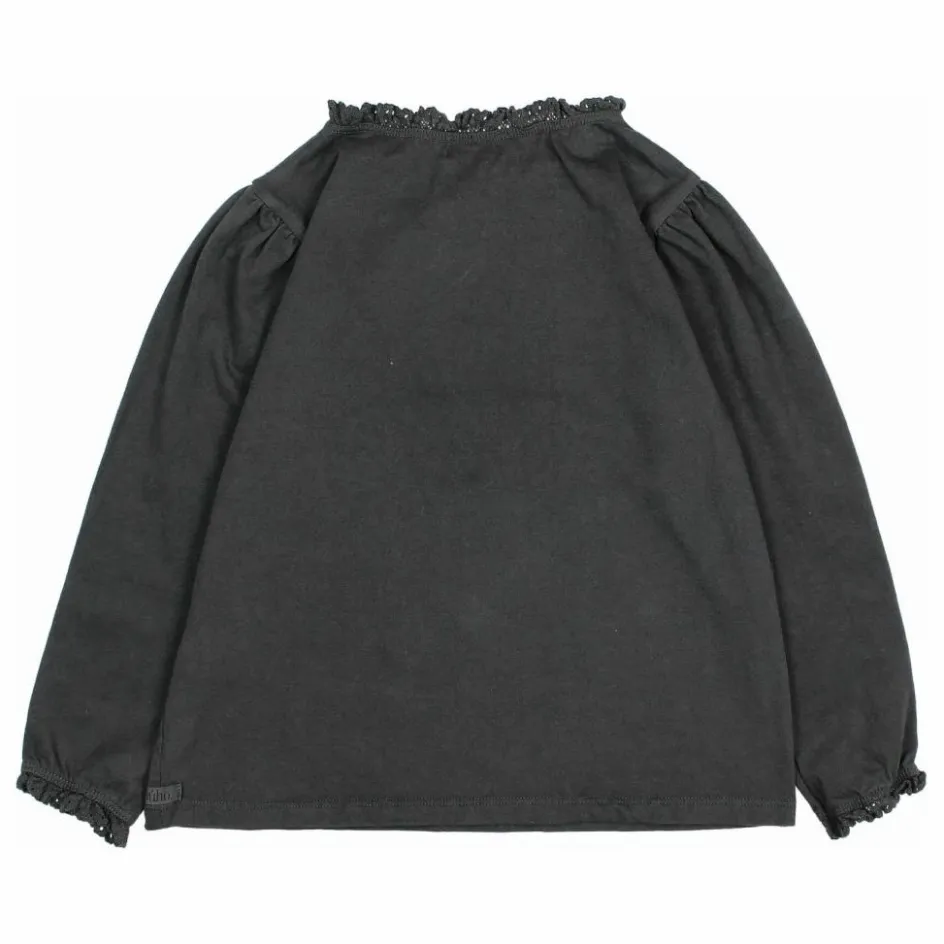 Clearance Búho T-shirt Lace Coton Bio | Gris anthracite