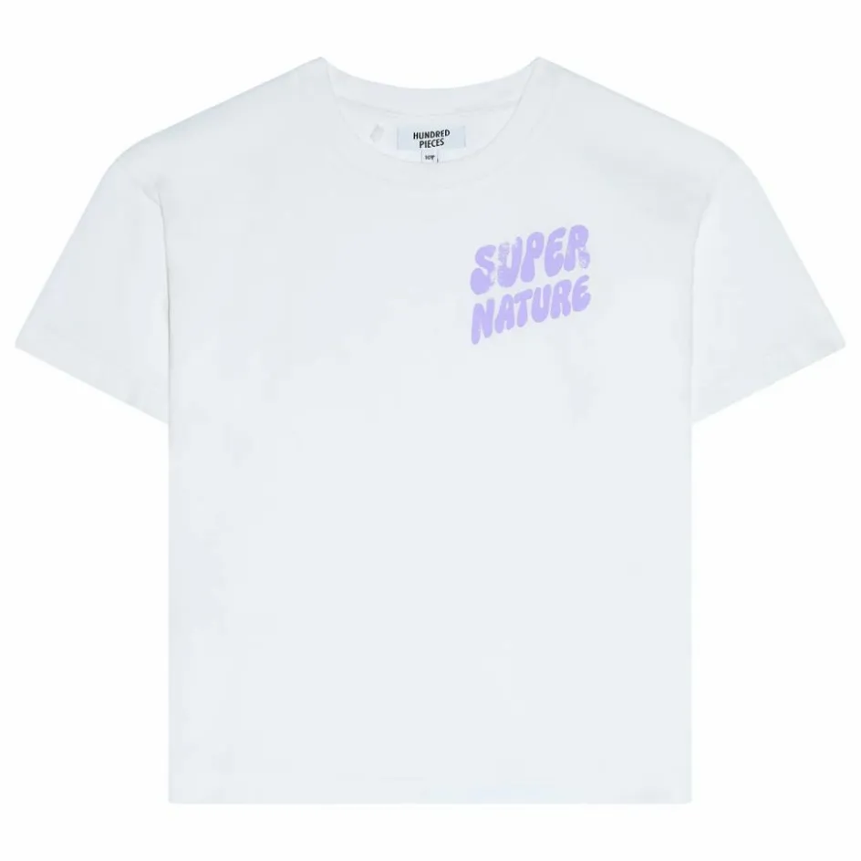 Sale Hundred Pieces T-shirt Luna Coton Bio | Blanc cassé