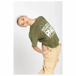 Online Hundred Pieces T-shirt Manches Courte Coton Bio | Vert kaki