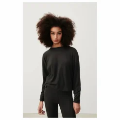 Sale American Vintage T-shirt Manches Longues Col Bateau Ypawood | Carbone