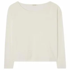 Best American Vintage T-shirt Manches Longues Col Rond Aksun | Blanc