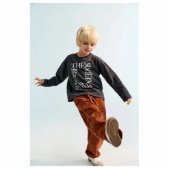 Online the new society T-shirt Manches Longues Oscar Coton Bio | Noir