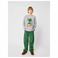 Sale Bobo Choses T-shirt Manches Longues Roll The Dice Coton Bio | Gris chiné
