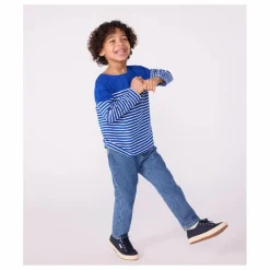 Petit Bateau T-shirt Marinière Logo Manche Coton Bio ||Enfant T-Shirts, Chemises