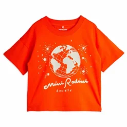 Clearance Mini Rodini T-shirt Coton Bio | Rouge