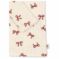 Sale Konges Sløjd T-shirt Minnie Nœuds Pointelle Coton Bio | Beige