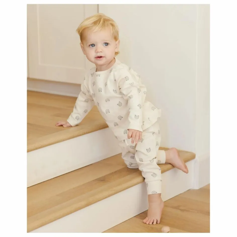 Sale Quincy Mae T-shirt Ours Coton Bio | Ecru