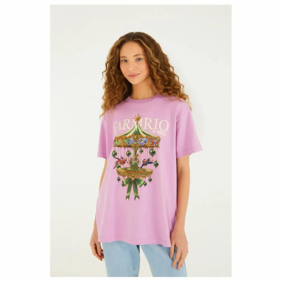 Farm Rio T-shirt Paris Carousel | Lilas|Femme Tee-Shirts, Polos