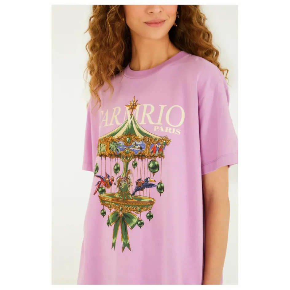 Farm Rio T-shirt Paris Carousel | Lilas|Femme Tee-Shirts, Polos