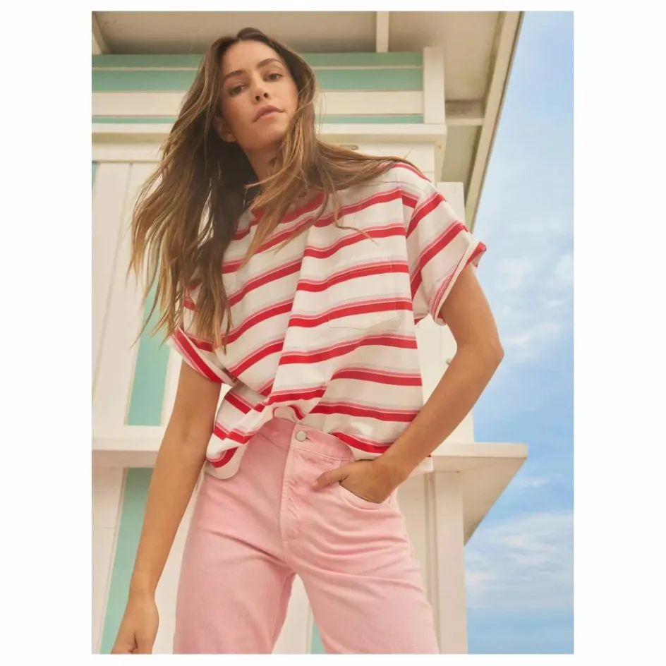 Xirena T-shirt Paulina Rayé ||Femme Tee-Shirts, Polos