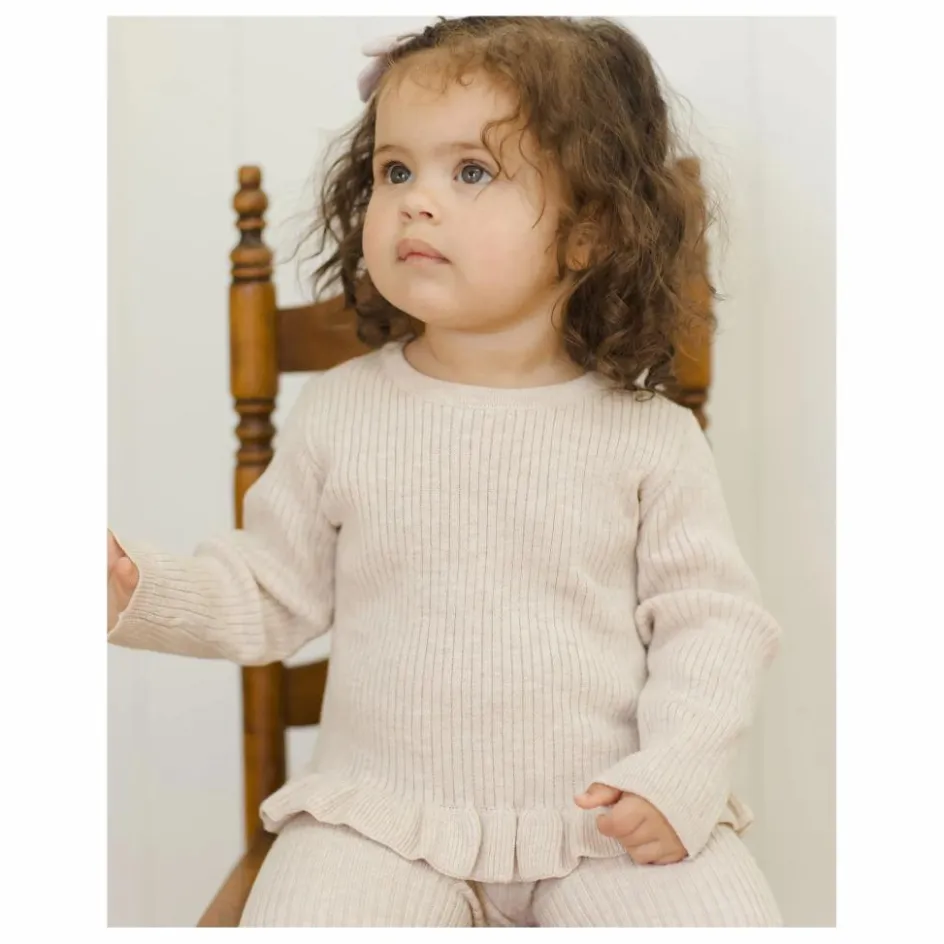 Outlet T-shirt Peplum Maille Côtelée Bio | Enfant Blouses, T-Shirts|Blouses, T-Shirts