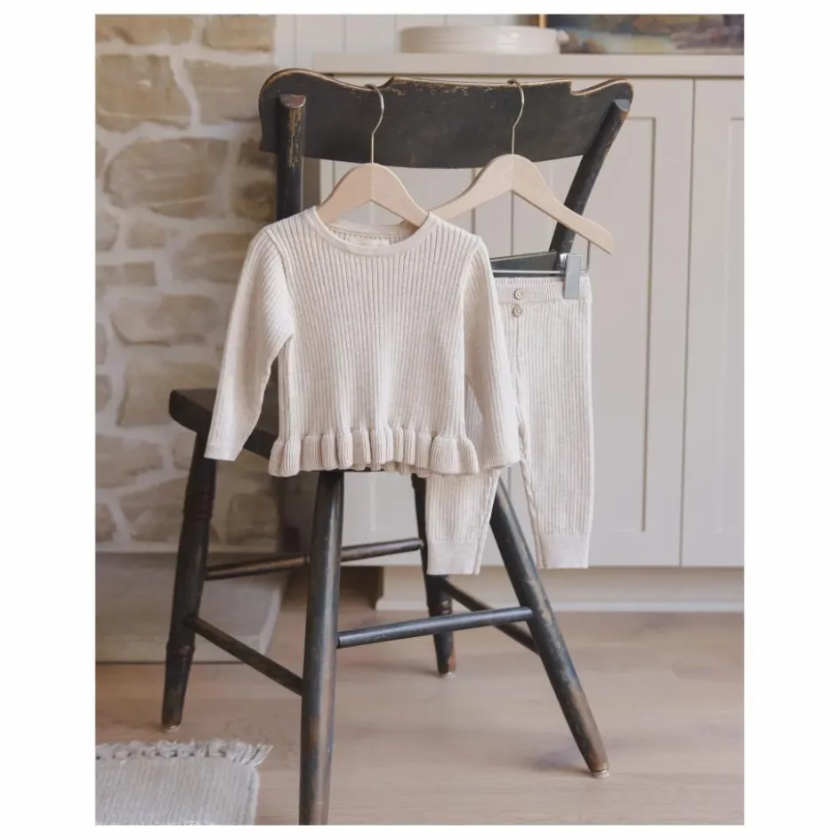 Outlet T-shirt Peplum Maille Côtelée Bio | Enfant Blouses, T-Shirts|Blouses, T-Shirts
