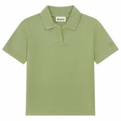 Discount SMALLABLE BASICS T-Shirt Polo Garçon Coton Bio | Vert Eucalyptus