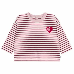 Petit Bateau T-shirt Rayé Logo Cœur Coton Bio || Blouses, T-Shirts